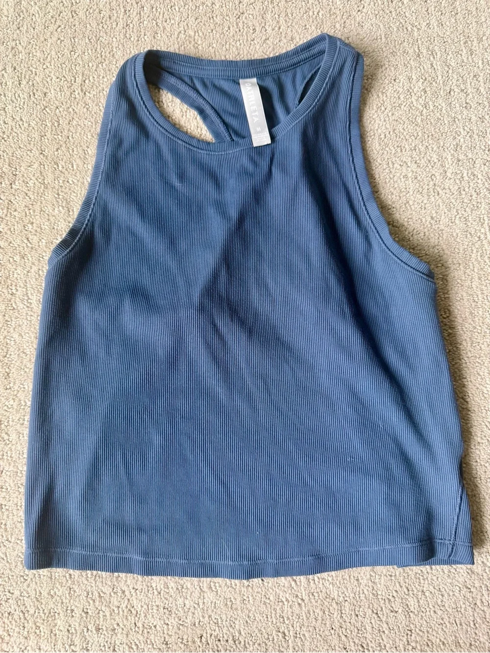 Athleta Ribbed Racerback Tank - Slate Blue - Picture 1 of 3